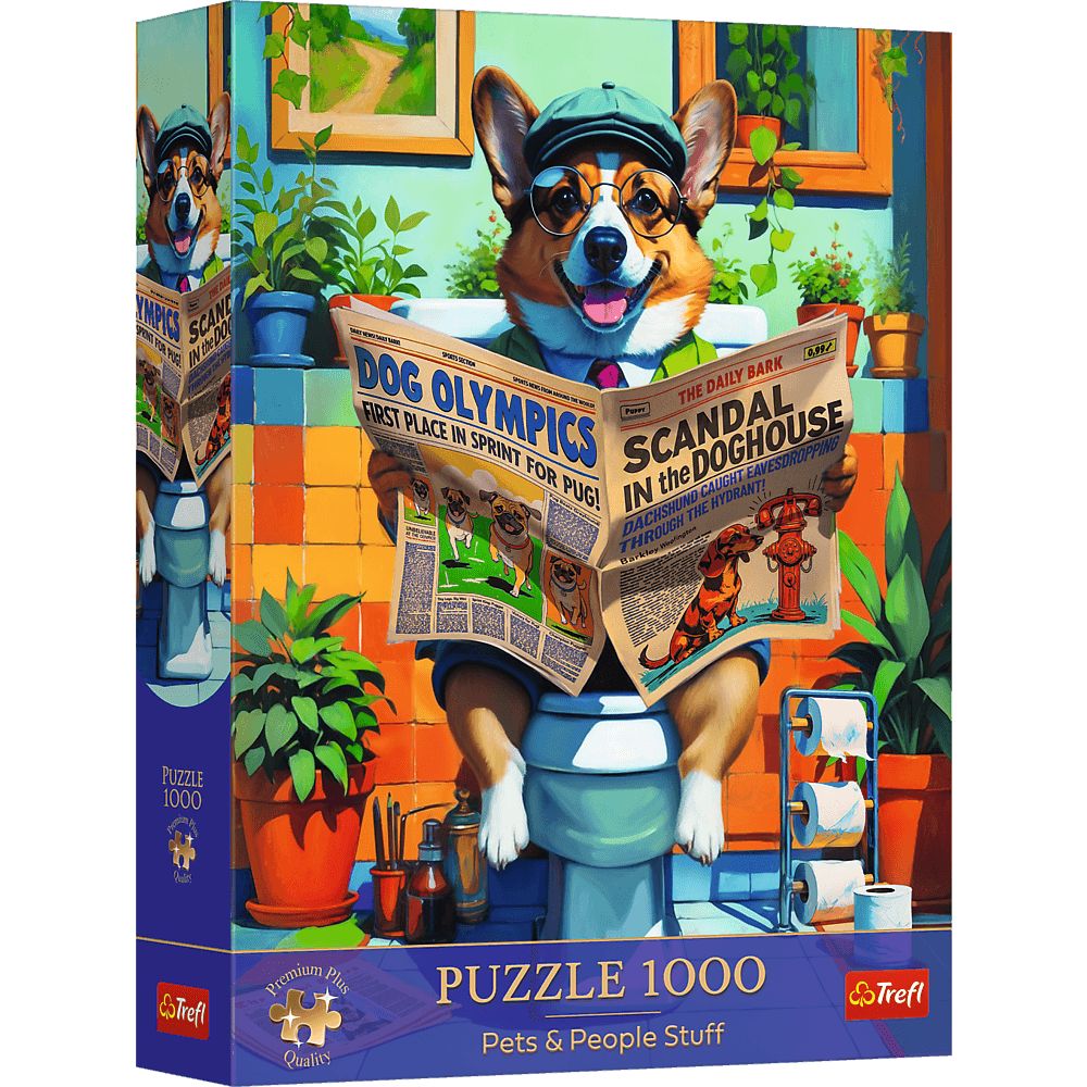 Trefl Puzzle 1000 Teile - Corgi’s Toilet Times (Premium Plus Quality) - von Trefl