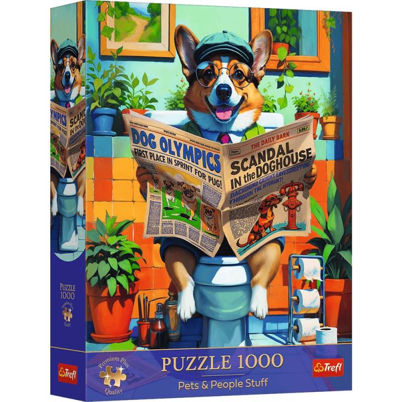 Trefl Puzzle 1000 Teile - Corgi’s Toilet Times (Premium Plus Quality) - von Trefl