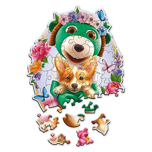 Trefl – Konturenpuzzle aus Holz: The Treflik Family, Lustige Trefliki – 50 Elemente, Wood Craft Junior, Unregelmäßige Formen, 10 Figuren, Modernes Puzzlespiel, Spiel für Kinder ab 5 Jahren Trefl – Konturenpuzzle aus Holz: The Treflik Family, Lustige Trefliki – 50 Elemente, Wood Craft Junior, Unregelmäßige Formen, 10 Figuren, Modernes Puzzlespiel, Spiel für Kinder ab 5 Jahren von Trefl