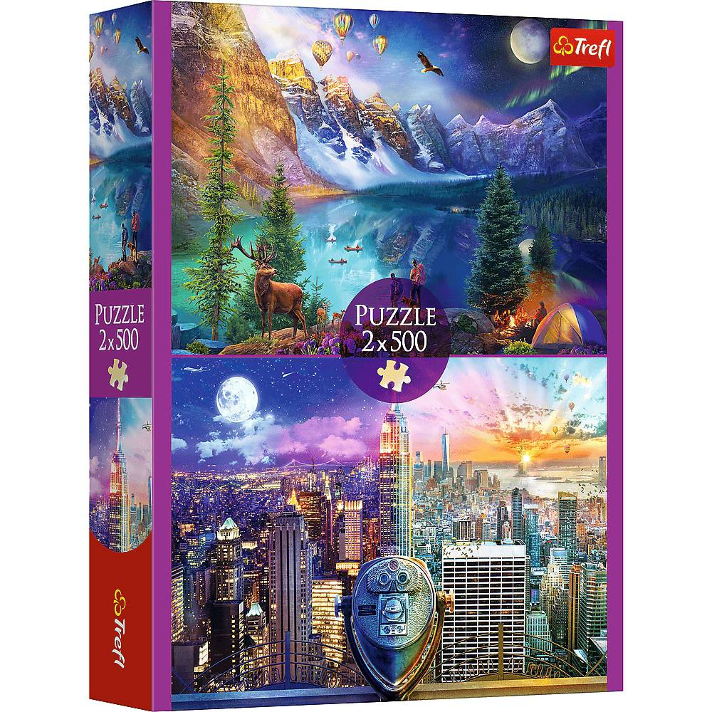 Trefl Puzzle 500 Teile - Amerika Tour (2 x 500 Teile) - von Trefl