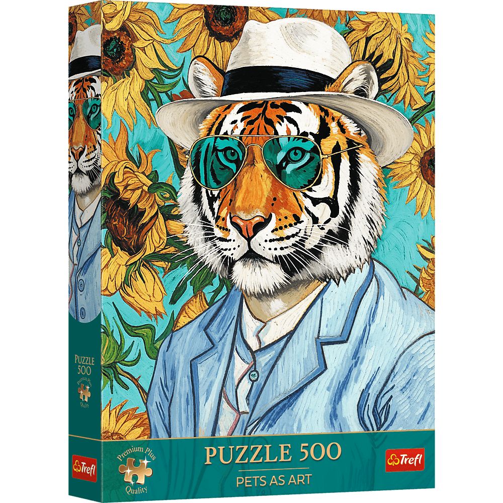Trefl Puzzle 500 Teile - Der Tiger und die Sonnenblumen (Premium Plus Quality) - von Trefl