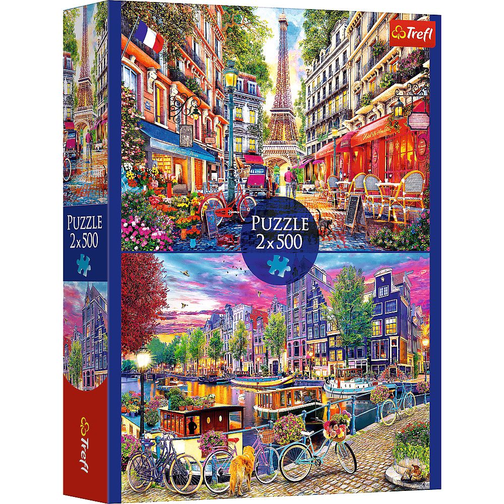 Trefl Puzzle 500 Teile - Europäische Hauptstädte (2 x 500 Teile) - von Trefl