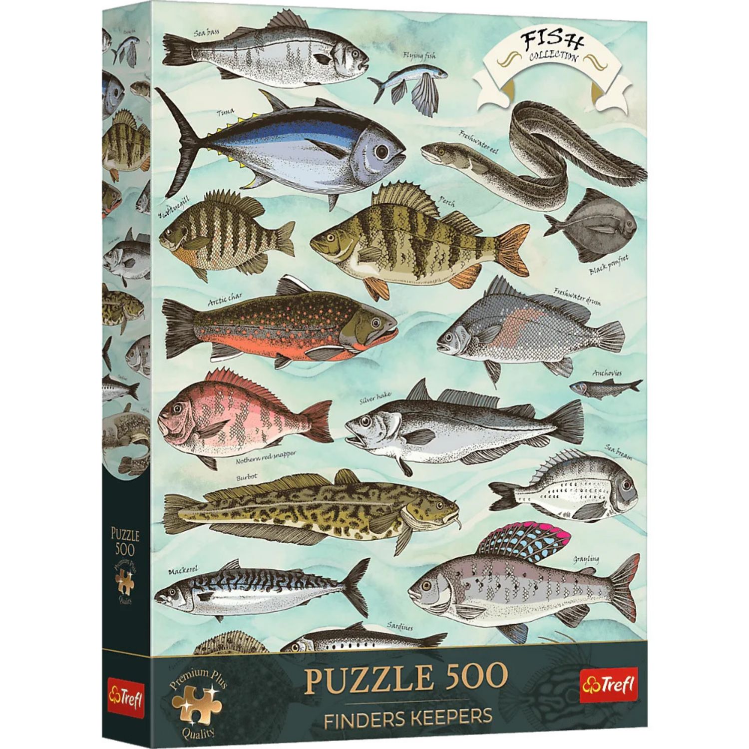Trefl Puzzle 500 Teile - Finder’s Keepers: Fische (Premium Plus) - von Trefl