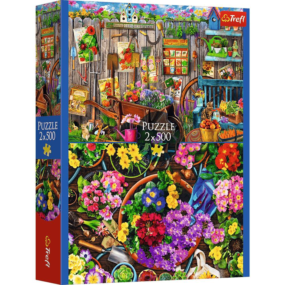 Trefl Puzzle 500 Teile - Gartenarbeit (2 x 500 Teile) - von Trefl