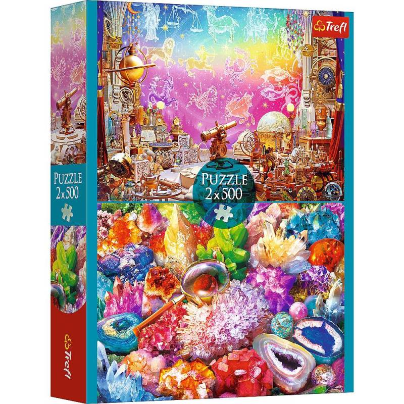 Trefl Puzzle 500 Teile - Kosmos und Kristalle (2 x 500 Teile) - von Trefl