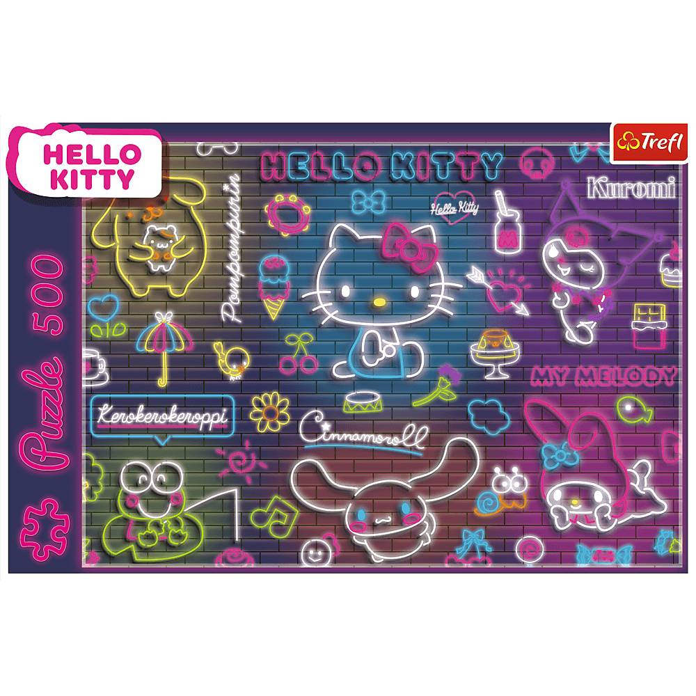 Trefl Puzzle 500 Teile - Neon Hello Kitty - von Trefl