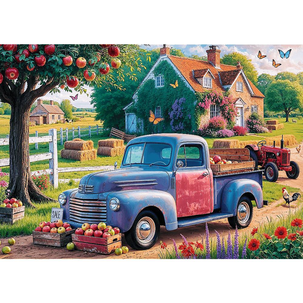 Trefl Puzzle 500 Teile - Tea Time:  Nostalgischer Bauernwagen (Premium Plus) - von Trefl