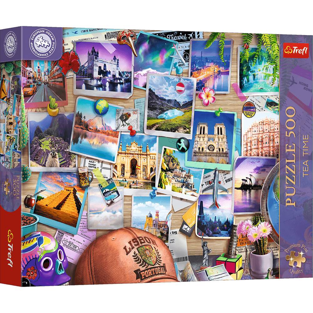 Trefl Puzzle 500 Teile - Tea Time: Reiseerinnerungen (Premium Plus) - von Trefl