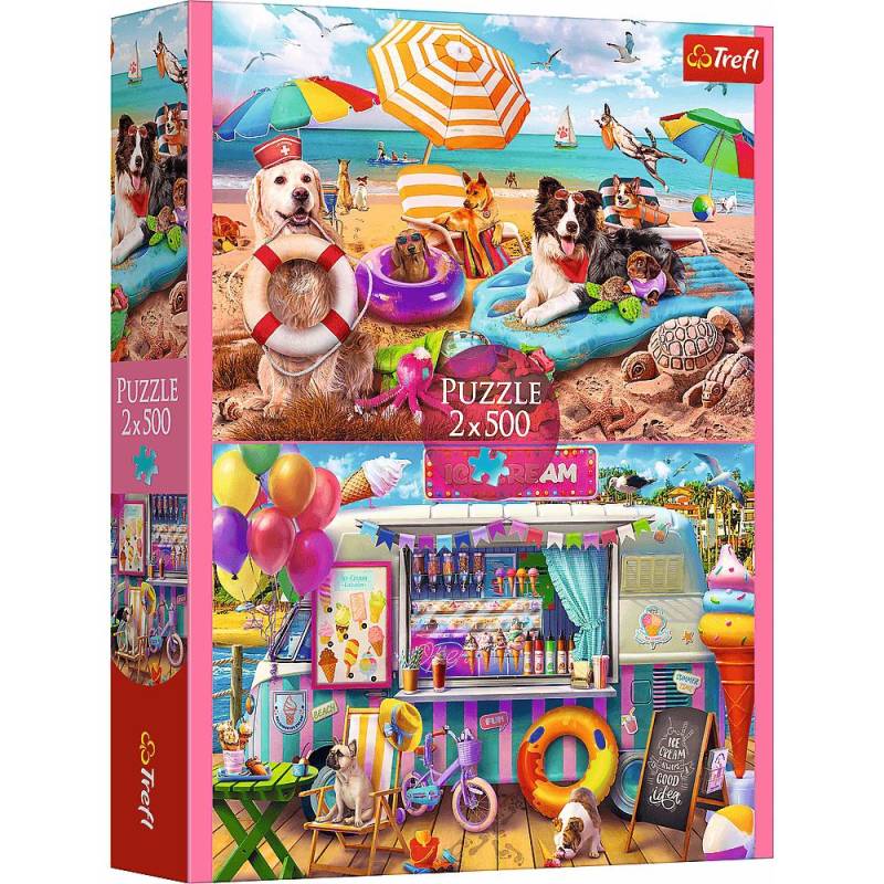 Trefl Puzzle 500 Teile - Urlaubszeit (2 x 500 Teile) - von Trefl