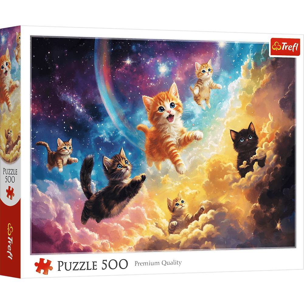 Trefl Puzzle 500 Teile - Weltraumkätzchen - von Trefl