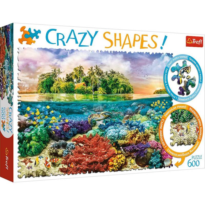 Trefl Puzzle 600 Teile - Tropische Insel (Crazy Shapes) - von Trefl