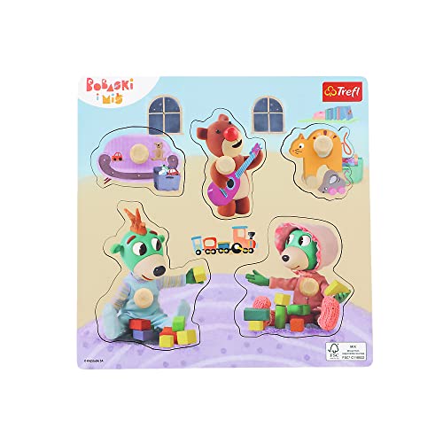 Trefl - Puzzle Biber & Bär, Wooden Toys - Holzspielzeug, Formpuzzle für die Kleinen, Naturholz Spielzeug, Bio Spielzeug für Jahre mit Helden Märchen, für Kinder 18 Monate Trefl - Puzzle Biber & Bär, Wooden Toys - Holzspielzeug, Formpuzzle für die Kleinen, Naturholz Spielzeug, Bio Spielzeug für Jahre mit Helden Märchen, für Kinder 18 Monate von Trefl
