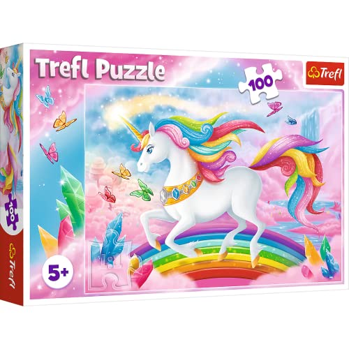 Trefl, Puzzle, Kristallwelt der Einhörner, 100 Teile, für Kinder ab 5 Jahren von Trefl