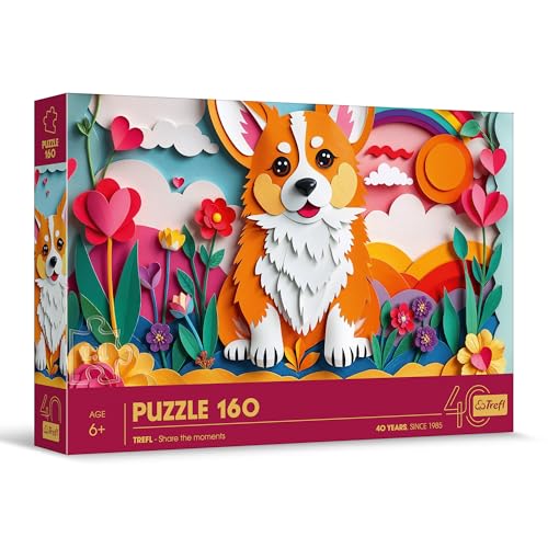 Trefl - Puzzle mit 3D-Effekt, Hund - 160 Elemente - 40 Jahre, Bunte Puzzles mit Tieren, für Kinder ab 6 Jahren Trefl - Puzzle mit 3D-Effekt, Hund - 160 Elemente - 40 Jahre, Bunte Puzzles mit Tieren, für Kinder ab 6 Jahren von Trefl