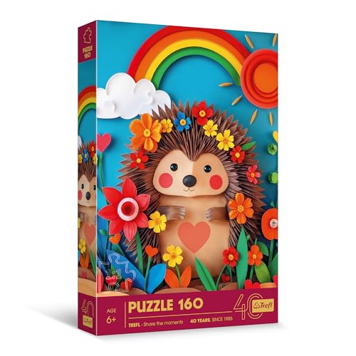 Trefl - Puzzle mit 3D-Effekt, Igel - 160 Elemente - 40 Jahre Trefl, Bunte Puzzles mit Tieren, für Kinder ab 6 Jahren Trefl - Puzzle mit 3D-Effekt, Igel - 160 Elemente - 40 Jahre Trefl, Bunte Puzzles mit Tieren, für Kinder ab 6 Jahren von Trefl