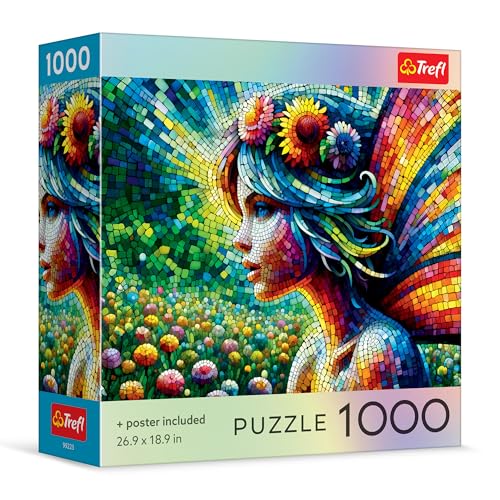 Trefl Quadratische Box: Kristallfee, 1000-teiliges Puzzle, 68,6 x 48,3 cm, Druck, DIY-Puzzle, kreativer Spaß, klassisches Puzzle für Erwachsene und Kinder ab 12 Jahren von Trefl