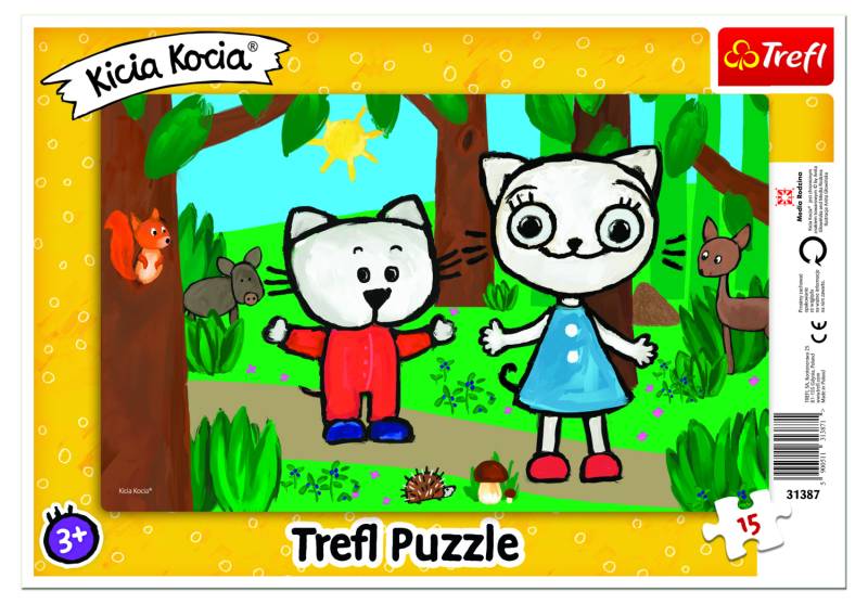 Trefl Rahmenpuzzle - Kittykit in the Forest 15 Teile Puzzle Trefl-31387 von Trefl