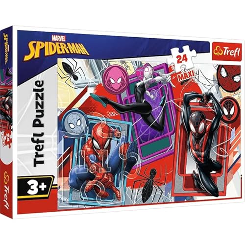 Trefl – Spiderman, Spider Senses – 24 Maxi-Puzzle – 24 große Teile, kreative Unterhaltung, für Kinder ab 3 Jahren Trefl – Spiderman, Spider Senses – 24 Maxi-Puzzle – 24 große Teile, kreative Unterhaltung, für Kinder ab 3 Jahren von Trefl