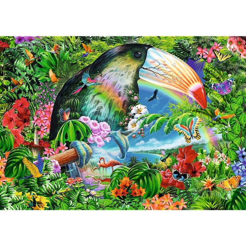 Trefl Spiral Puzzles - Tropical Animals 1040 Teile Puzzle Trefl-40014 von Trefl