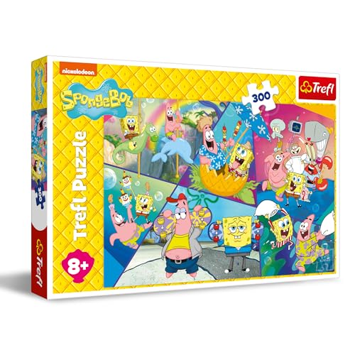 Trefl - Spongebob, Spongebob im Bikini Bottom - Puzzle 300 Teile - Buntes Puzzle mit Zeichentrickfilmfiguren, Kreative Unterhaltung, Spaß für Kinder ab 8 Jahren von Trefl