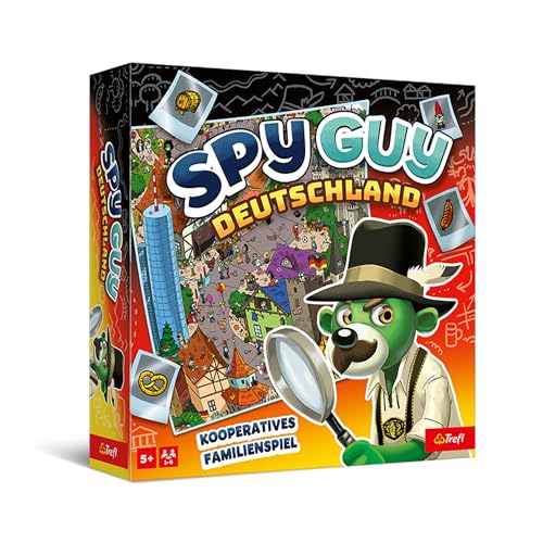 Trefl – Spy Guy Deutschland – Kooperatives Detektivspiel, Familienbrettspiel, Riesengroßes Spielbrett mit Stadt, Deutsche Denkmale, Symbole und Berühmte Menschen, für Erwachsene und Kinder ab 5 Jahren von Trefl