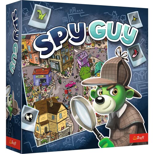 Trefl - Spy Guy - Kooperatives Detektivspiel, Familien-Brettspiel, Beweise suchen und Verbrecher fangen, riesiges Spielbrett mit Stadt, Familienspiel für Erwachsene Kinder ab 5 Jahren, 02404 von Trefl