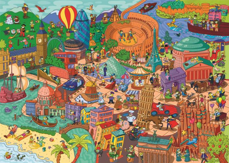 Trefl Spy Guy Lost Items: Europa - Kazstudio Sa Rodzina Treflikow 500 Teile Puzzle Trefl-37481 von Trefl