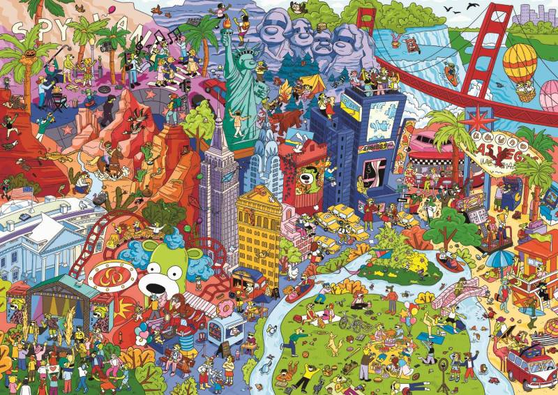 Trefl Spy Guy Lost Items: USA - KAZSTUDIO SA Rodzina Treflikow 500 Teile Puzzle Trefl-37480 von Trefl