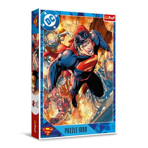Trefl - Superman in Aktion - Puzzle 1000 Teile - Superhelden-Puzzle, für Erwachsene und Kinder ab 14 Jahren von Trefl