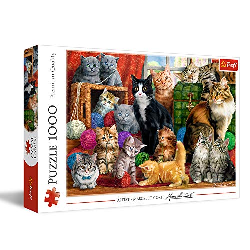 Trefl TR10555 Katzentreffen 1000 Teile, Premium Quality, für Erwachsene und Kinder ab 12 Jahren Puzzle, Farbig Trefl TR10555 Katzentreffen 1000 Teile, Premium Quality, für Erwachsene und Kinder ab 12 Jahren Puzzle, Farbig von Trefl