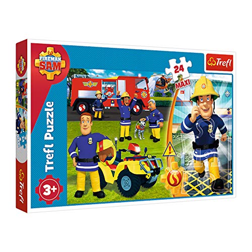 Trefl TR14290 Der tapfere Feuerwehrmann, Fireman Sam 24 Maxiteile, für Kinder ab 3 Jahren Puzzle, Farbig Trefl TR14290 Der tapfere Feuerwehrmann, Fireman Sam 24 Maxiteile, für Kinder ab 3 Jahren Puzzle, Farbig von Trefl