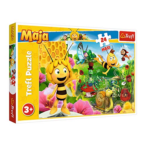 Trefl TR14297 In der Welt der Biene Maja, Maya the Bee 24 Maxiteile, für Kinder ab 3 Jahren Puzzle, Mehrfarbig von Trefl