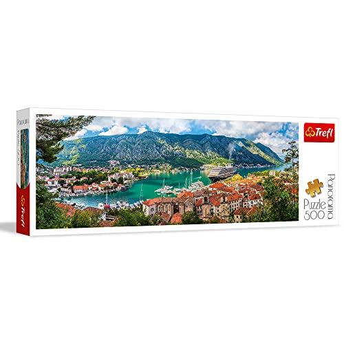 Trefl TR29506 Kotor, Montenegro 500 Teile, Panorama, Premium Quality, für Erwachsene und Kinder ab 10 Jahren Puzzle, Farbig von Trefl