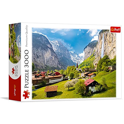 Trefl TR33076, Premium Puzzle 3000 Teile - Lauterbrunnental, Qualitativ hochwertiges Premium Puzzle mit 3000 Teilen von Trefl