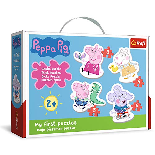 Trefl TR36086 Die reizende Wutz, Peppa Pig 3 bis 6 Teilen, 4 Sets, Baby Classic, für Kinder ab 2 Jahren Puzzle, Farbig Trefl TR36086 Die reizende Wutz, Peppa Pig 3 bis 6 Teilen, 4 Sets, Baby Classic, für Kinder ab 2 Jahren Puzzle, Farbig von Trefl