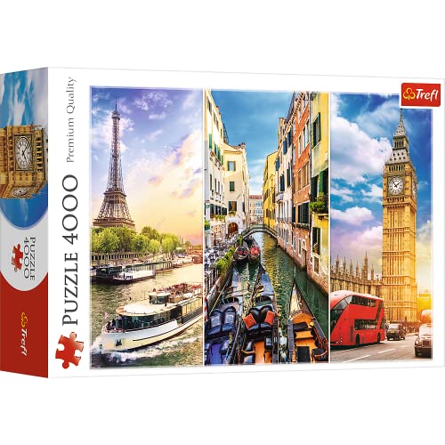 Trefl TR45009 Reise durch Europa 4000 Teile, Premium Quality, für Erwachsene und Kinder ab 15 Jahren Puzzle, Farbig von Trefl