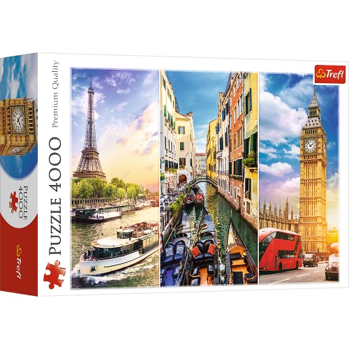 Trefl TR45009 Reise durch Europa 4000 Teile, Premium Quality, für Erwachsene und Kinder ab 15 Jahren Puzzle, Farbig von Trefl