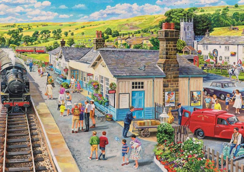 Trefl Tea Time: The Village Station 1000 Teile Puzzle Trefl-10810 von Trefl