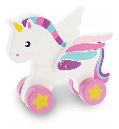 Trefl - Teak Einhorn, Wooden Toys, Bids & Bär - Holzspielzeug auf Rädern, Bewegliche Flügel, Umweltfreundliches Naturholz, Sommerspielzeug für Kinder ab 18 Monaten Trefl - Teak Einhorn, Wooden Toys, Bids & Bär - Holzspielzeug auf Rädern, Bewegliche Flügel, Umweltfreundliches Naturholz, Sommerspielzeug für Kinder ab 18 Monaten von Trefl