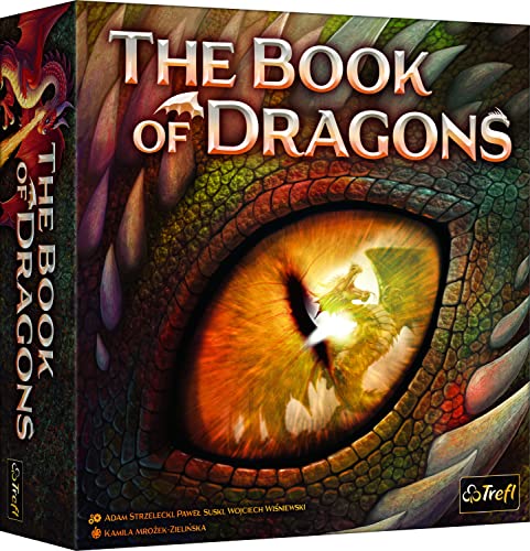 Trefl - The Book of Dragons - Das Buch der Drachen - Brettspiel, Drachenkarten, Würfel, einzigartige Mechanik, handgezeichnete Drachengrafiken, Gesellschaftsspiel für Erwachsene und Kinder ab 8 Jahren von Trefl