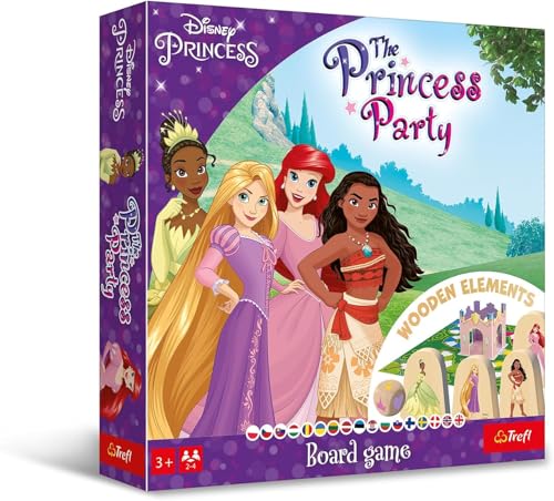 Trefl – The Princess Party, Disney Princess – Familienbrettspiel, Holzspielfiguren und Würfel, Bringen Sie die Prinzessinnen ins Schloss, Ein Spiel für die jüngsten mit Märchenfiguren, für Kinder ab 3 Trefl – The Princess Party, Disney Princess – Familienbrettspiel, Holzspielfiguren und Würfel, Bringen Sie die Prinzessinnen ins Schloss, Ein Spiel für die jüngsten mit Märchenfiguren, für Kinder ab 3 von Trefl