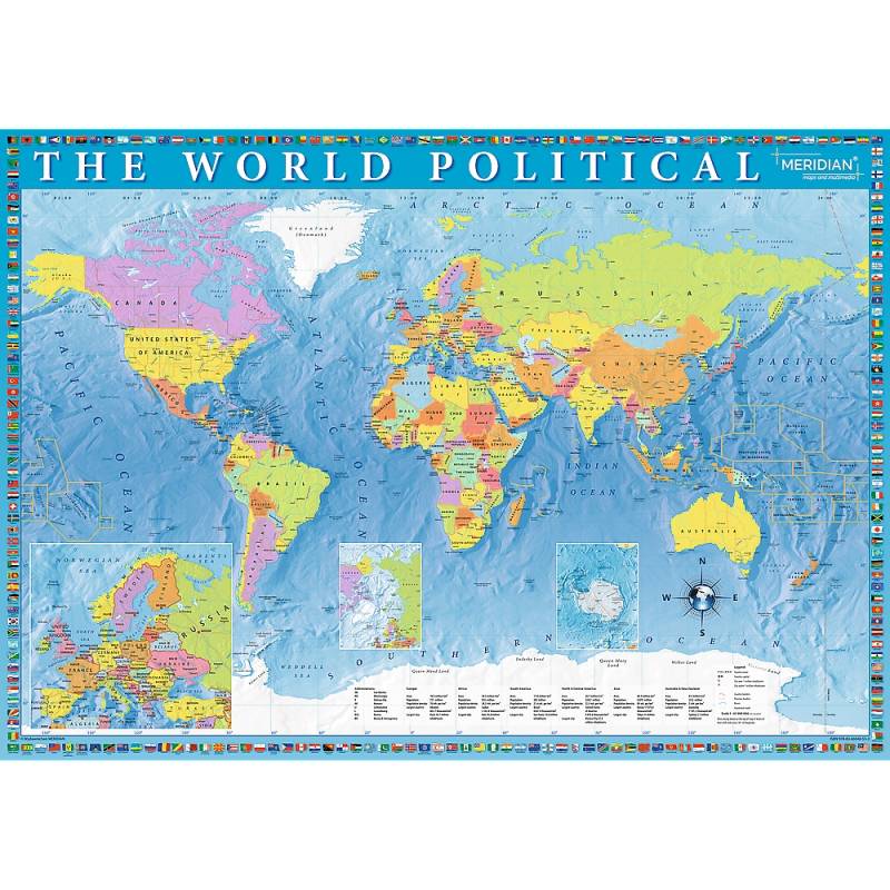 Trefl The World Political 2000 Teile Puzzle Trefl-27099 von Trefl
