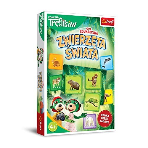 Trefl - Tiere der Welt - Lernspiel, Lernen Sie die Tiere und Orte ihres Vertretens, Lernen Durch Spielen, Spiel mit den Helden der Familie Treflik, für Kinder ab 4 Jahren Trefl - Tiere der Welt - Lernspiel, Lernen Sie die Tiere und Orte ihres Vertretens, Lernen Durch Spielen, Spiel mit den Helden der Familie Treflik, für Kinder ab 4 Jahren von Trefl