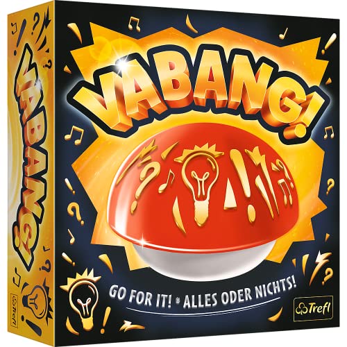 Trefl - Vabang - EIN dynamisches Partyspiel, wie bei einem, Spielshow, übernehme die Punkte deiner Gegner, leuchtende Taste, schnelles Partyspiel, für Erwachsene und Kinder ab 8 Jahren von Trefl