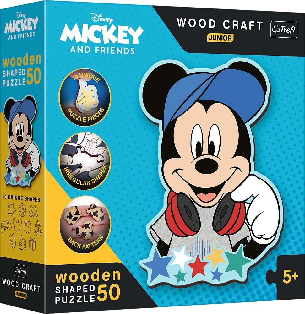 Trefl Wood Craft Junior Disney Mickey And Friends Puzzle 50 Teile von Disney Mickey Mouse