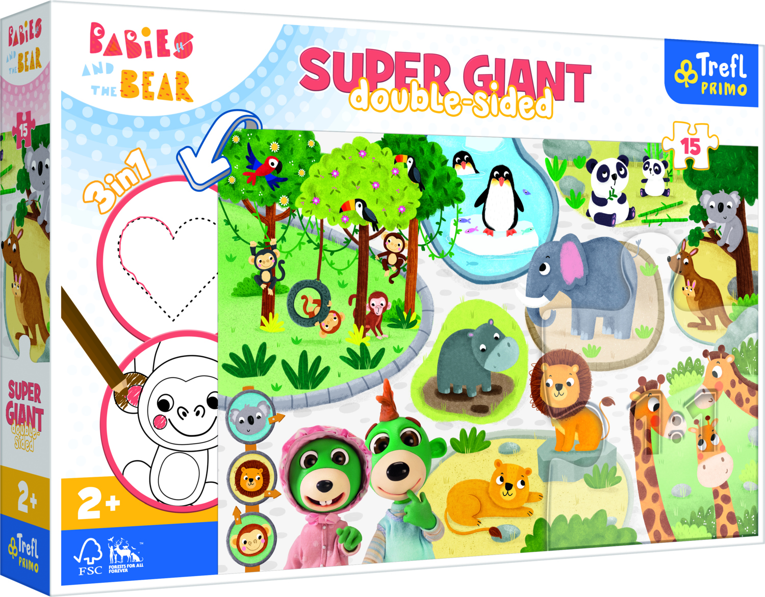 Trefl XXL Teile - At the Zoo 15 Teile Puzzle Trefl-42000 von Trefl