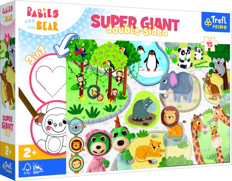 Trefl XXL Teile - At the Zoo 15 Teile Puzzle Trefl-42000 von Trefl
