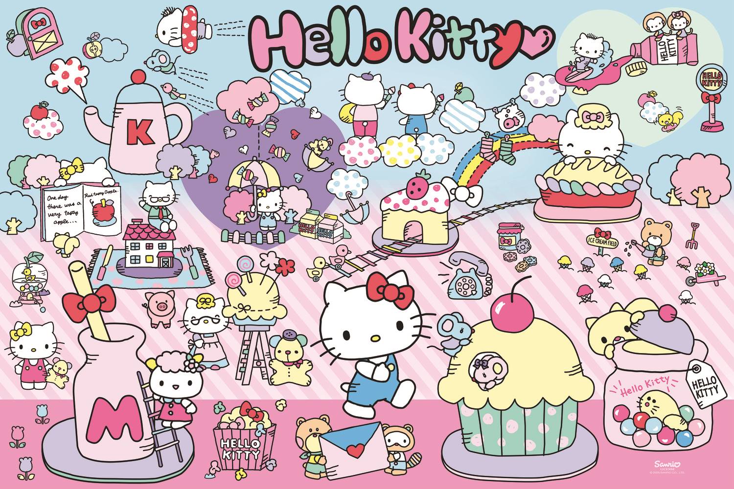 Trefl XXL Teile - Die Welt von Hello Kitty - Hello Kitty 300 Teile Puzzle Trefl-23031 von Trefl