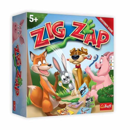 Trefl - Zig Zap - Dymanic Arcade-Spiel, Tierkarten, Familiengesellschaftsspiel, Tierohren und Kartenpackungen zum Greifen für Erwachsene und Kinder ab 5 Jahren Trefl - Zig Zap - Dymanic Arcade-Spiel, Tierkarten, Familiengesellschaftsspiel, Tierohren und Kartenpackungen zum Greifen für Erwachsene und Kinder ab 5 Jahren von Trefl