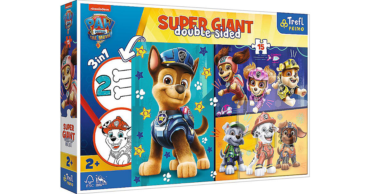 XL-Puzzle Happy Dogs, PAW Patrol THE MOVIE, 15 Teile XL-Puzzle Happy Dogs, PAW Patrol THE MOVIE, 15 Teile von Trefl